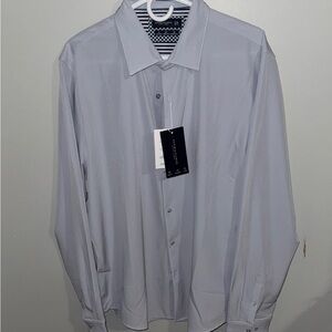 Denim & Flower Gray Dress Shirt stretch material